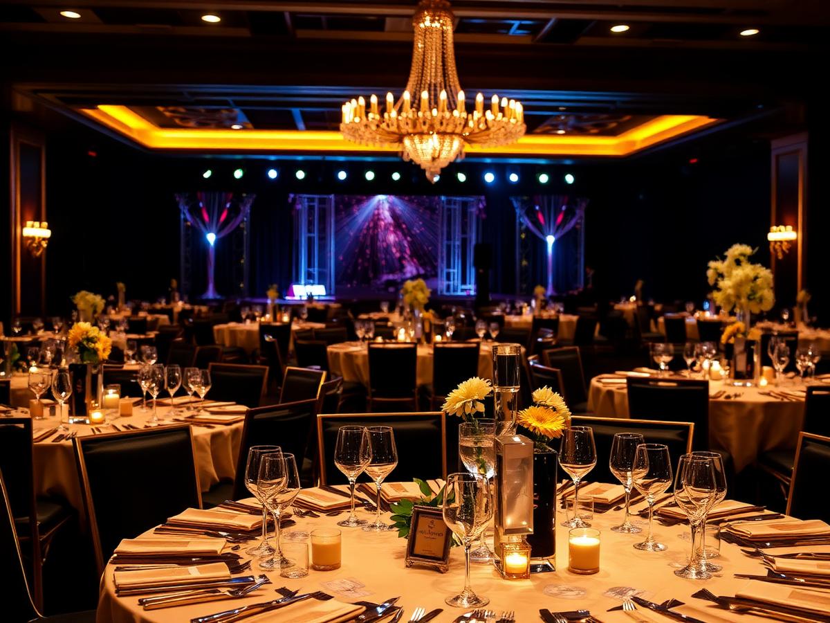 Press dinner and awards night table setting